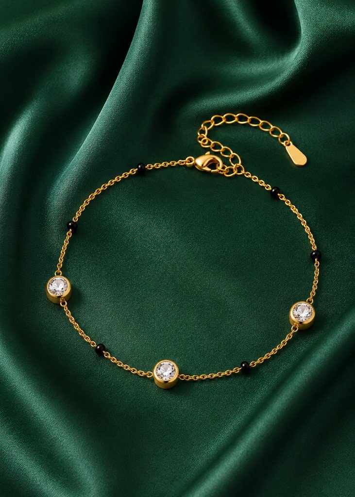 Premium Crystal Floral Adjustable Bracelet