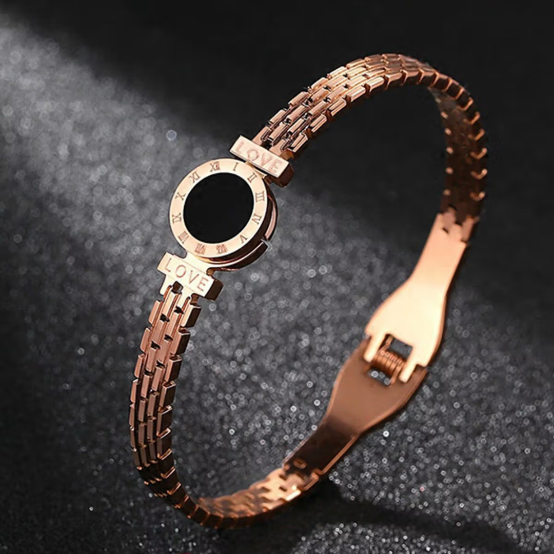 Luxury Love Roman Dial Bracelet – Rose Gold