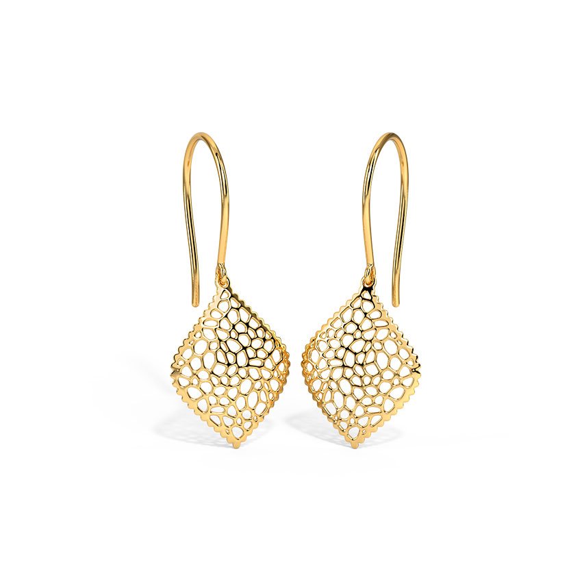 Finest Flora Gold Drop Earrings