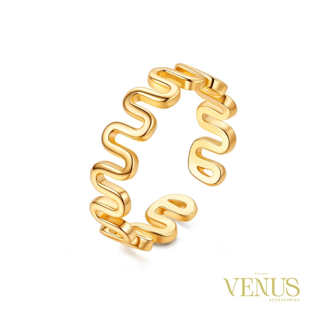 Gold Serpentine Adjustable Ring