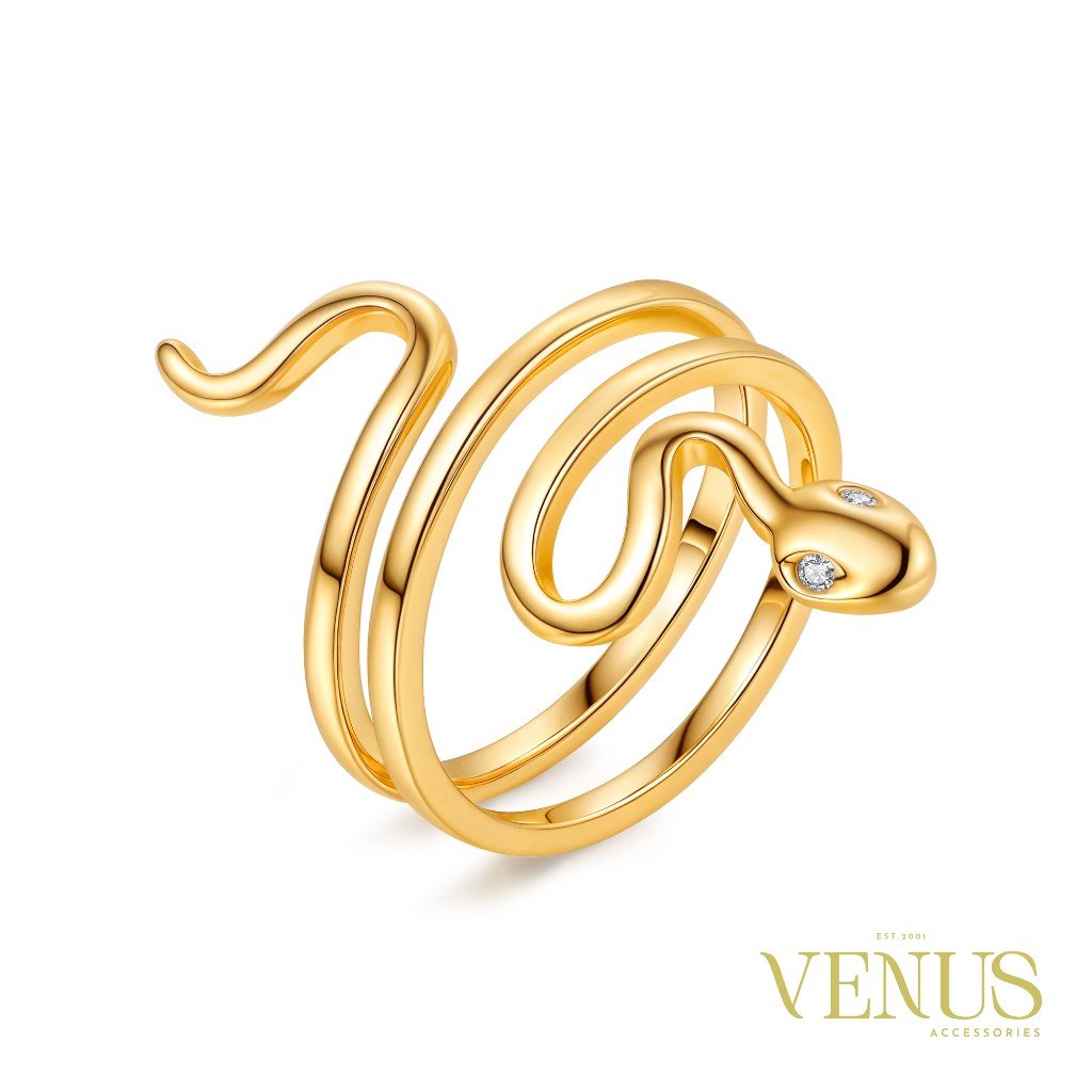 Gold Snake Wrap Ring