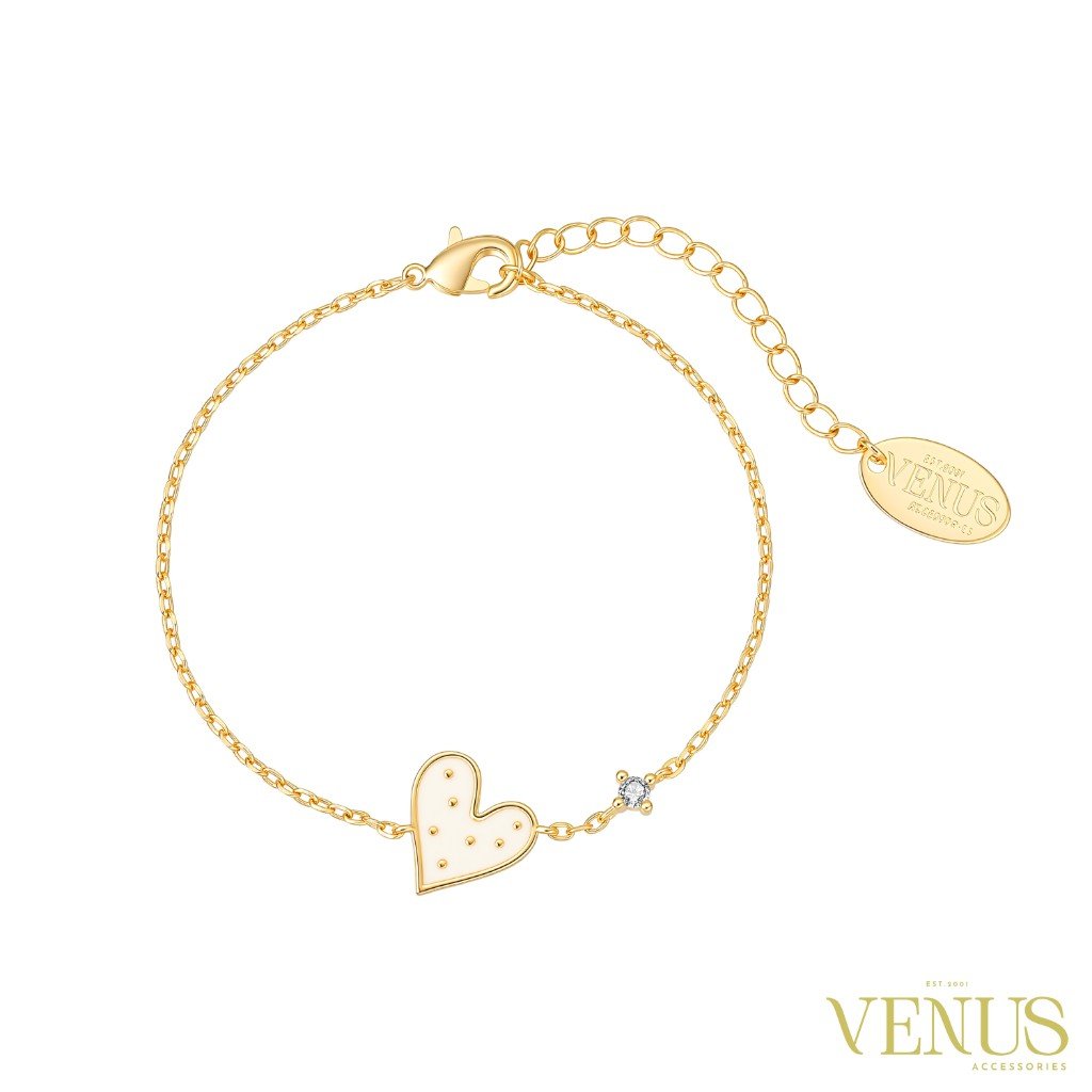 White Heart Duo Gold Anklet