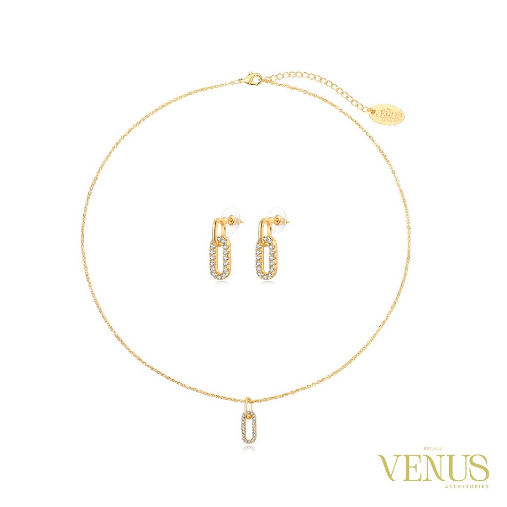 Oval Link Gold Jewellery Set