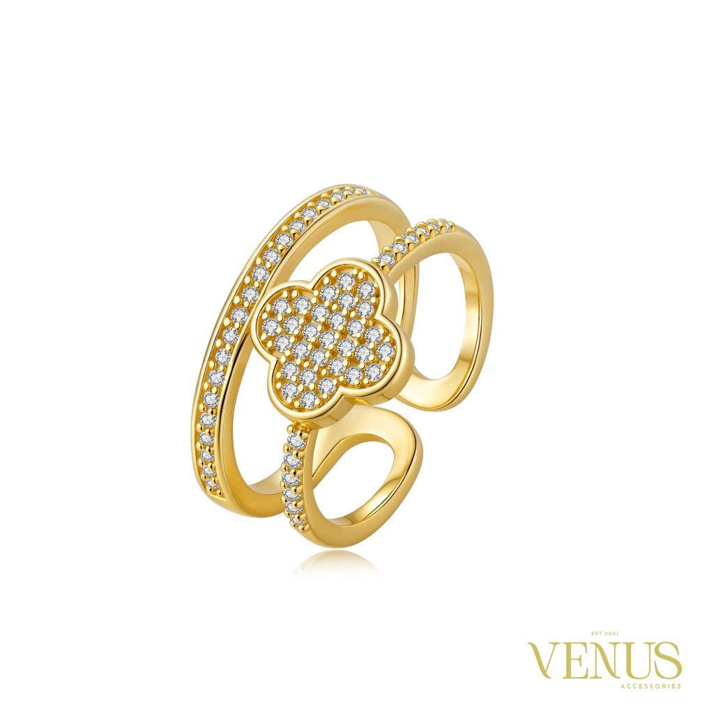 Gold Plated CZ Ring