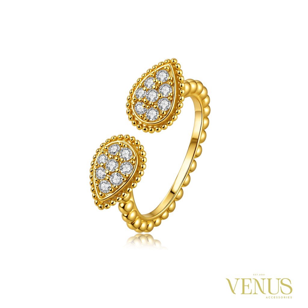 Gold Plated CZ Ring