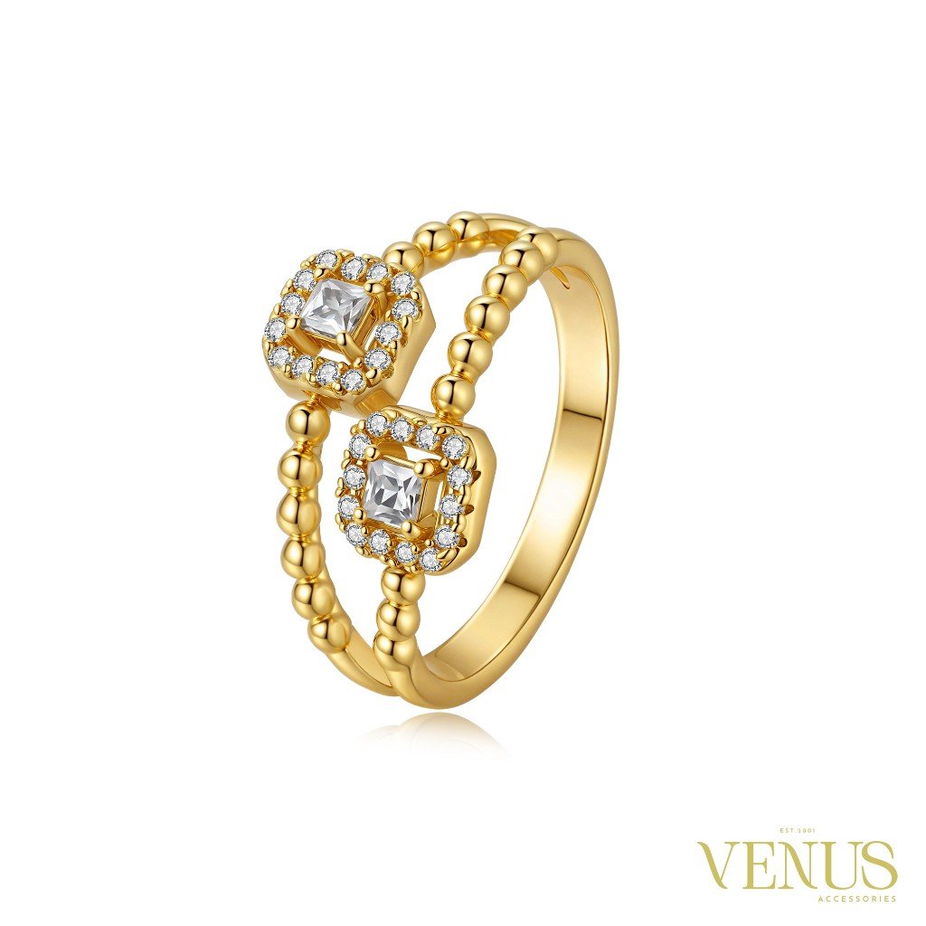 Gold Plated CZ Ring
