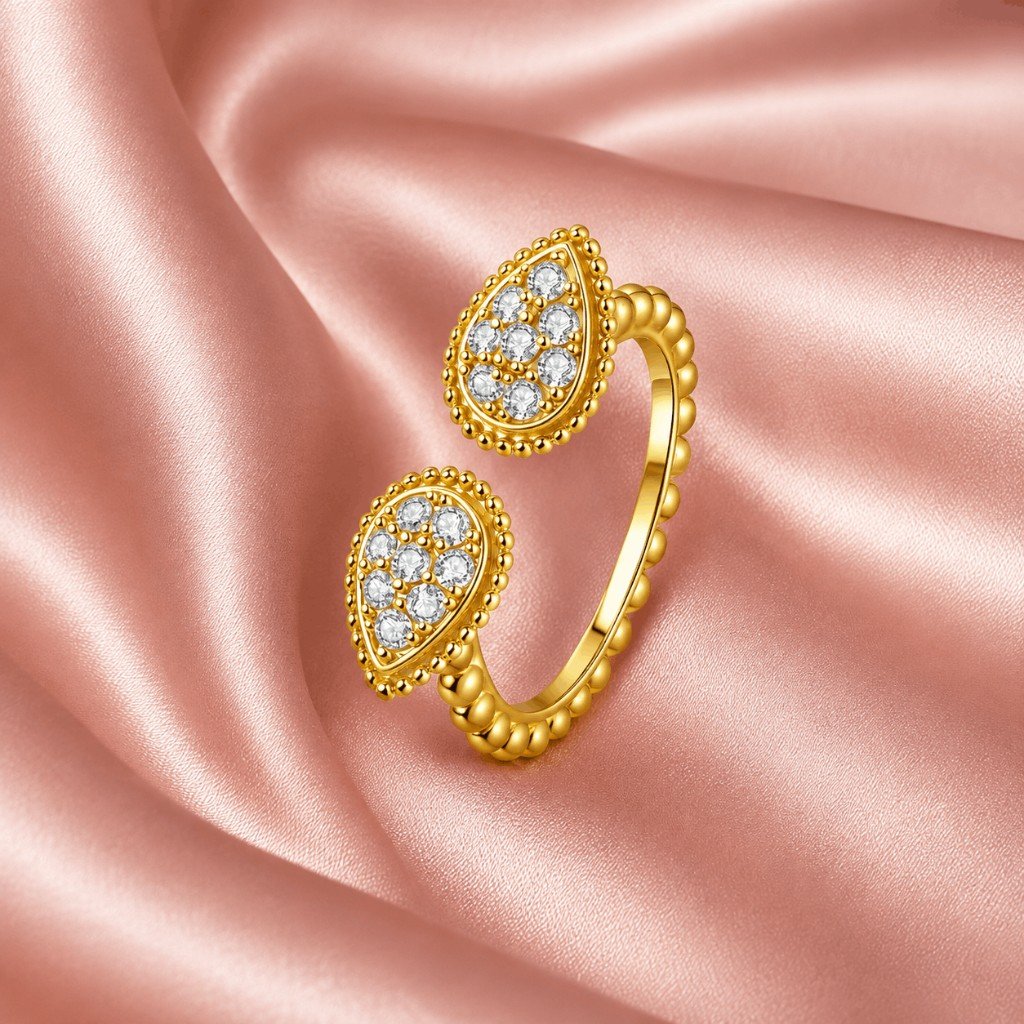 Gold Plated CZ Ring