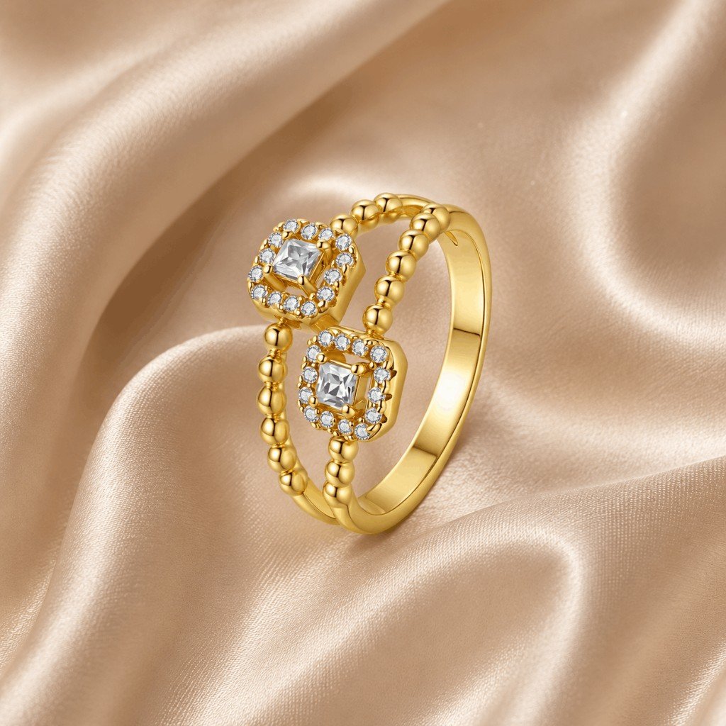 Gold Plated CZ Ring