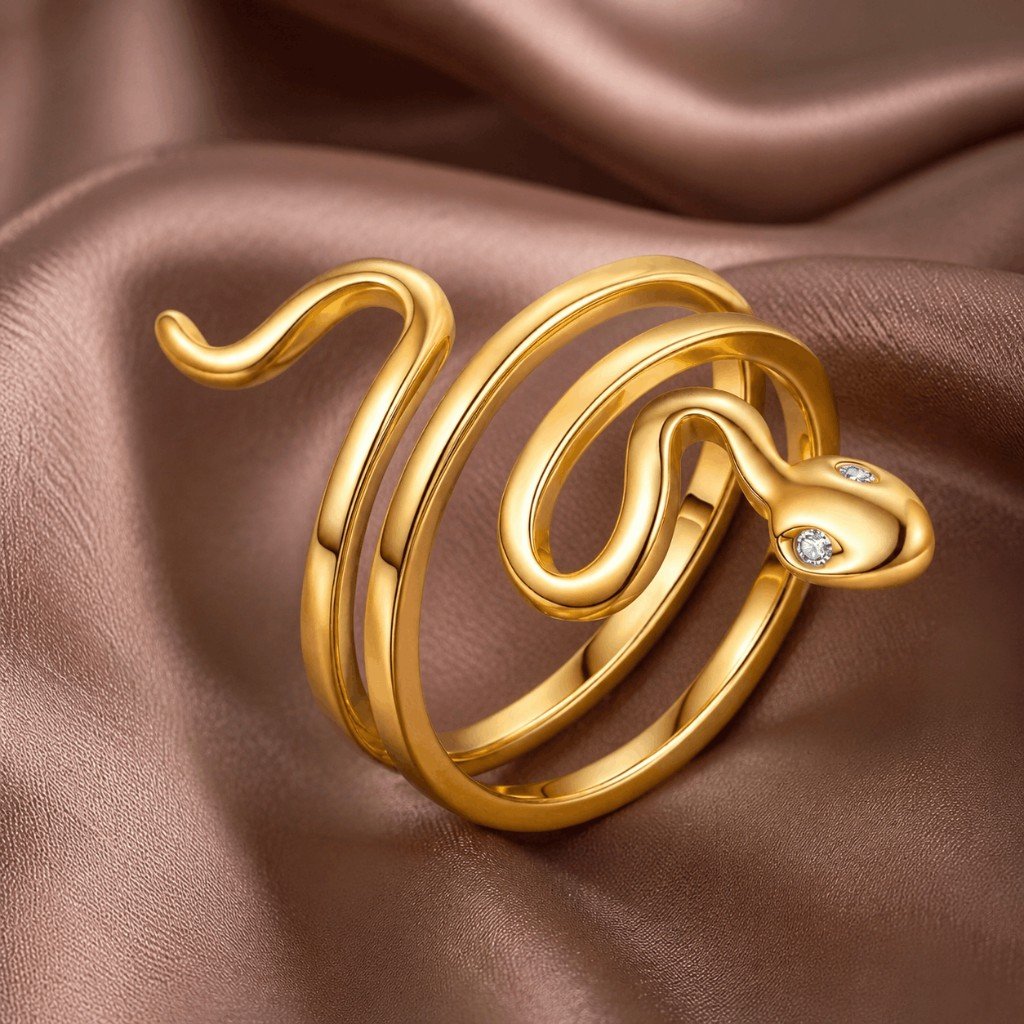 Gold Snake Wrap Ring