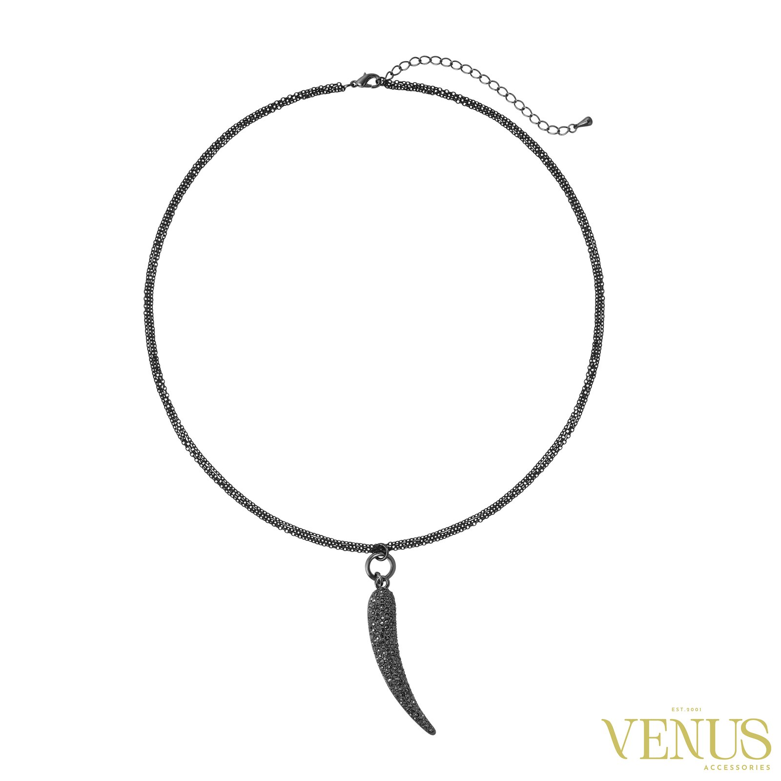 Feather Drop Charm Necklace