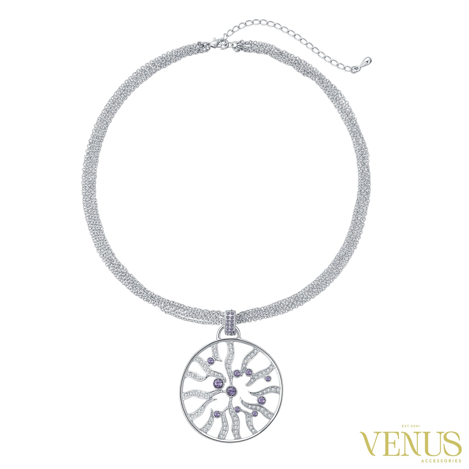 Round Swarovski Crystal Necklace