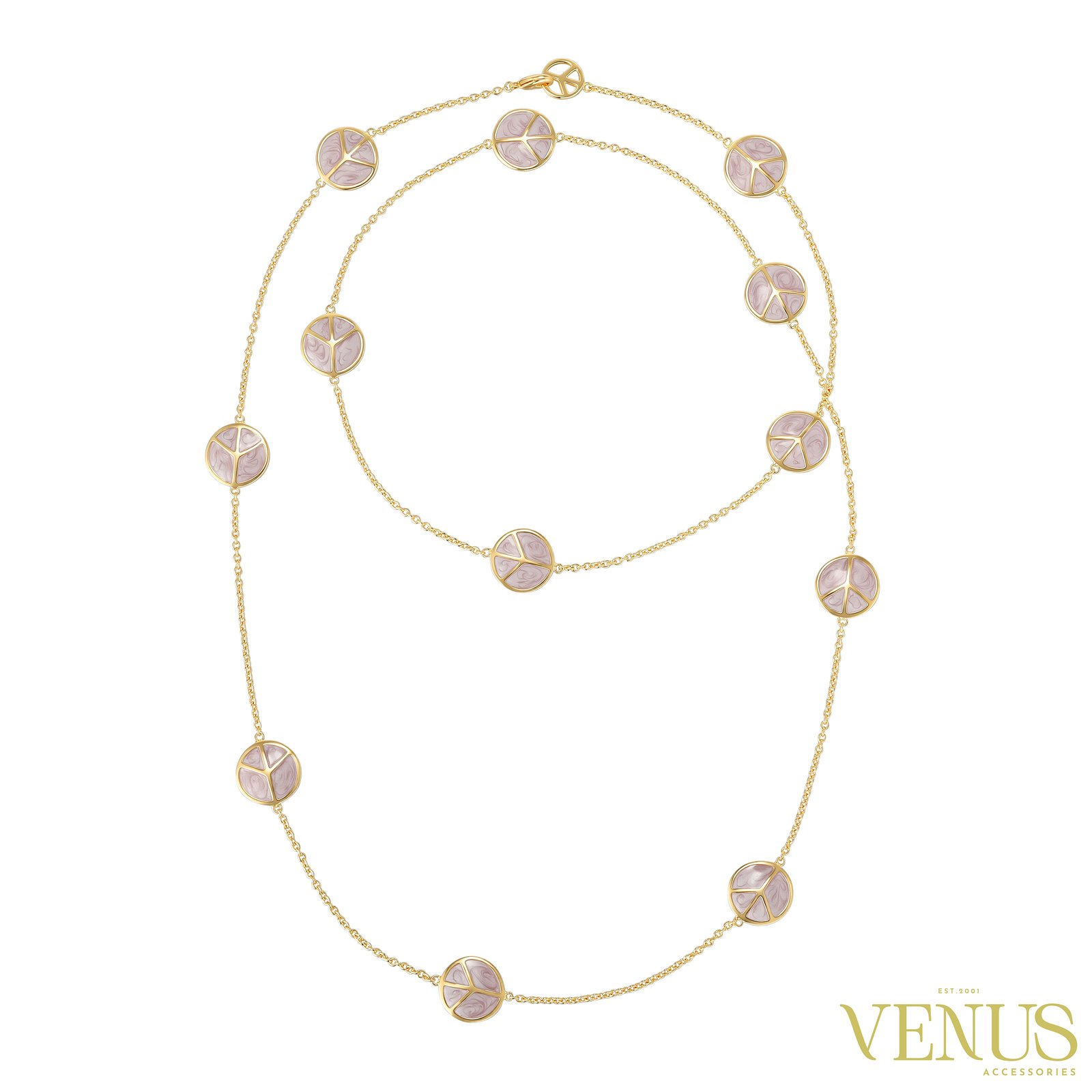 Beaded Enamel Long Necklace