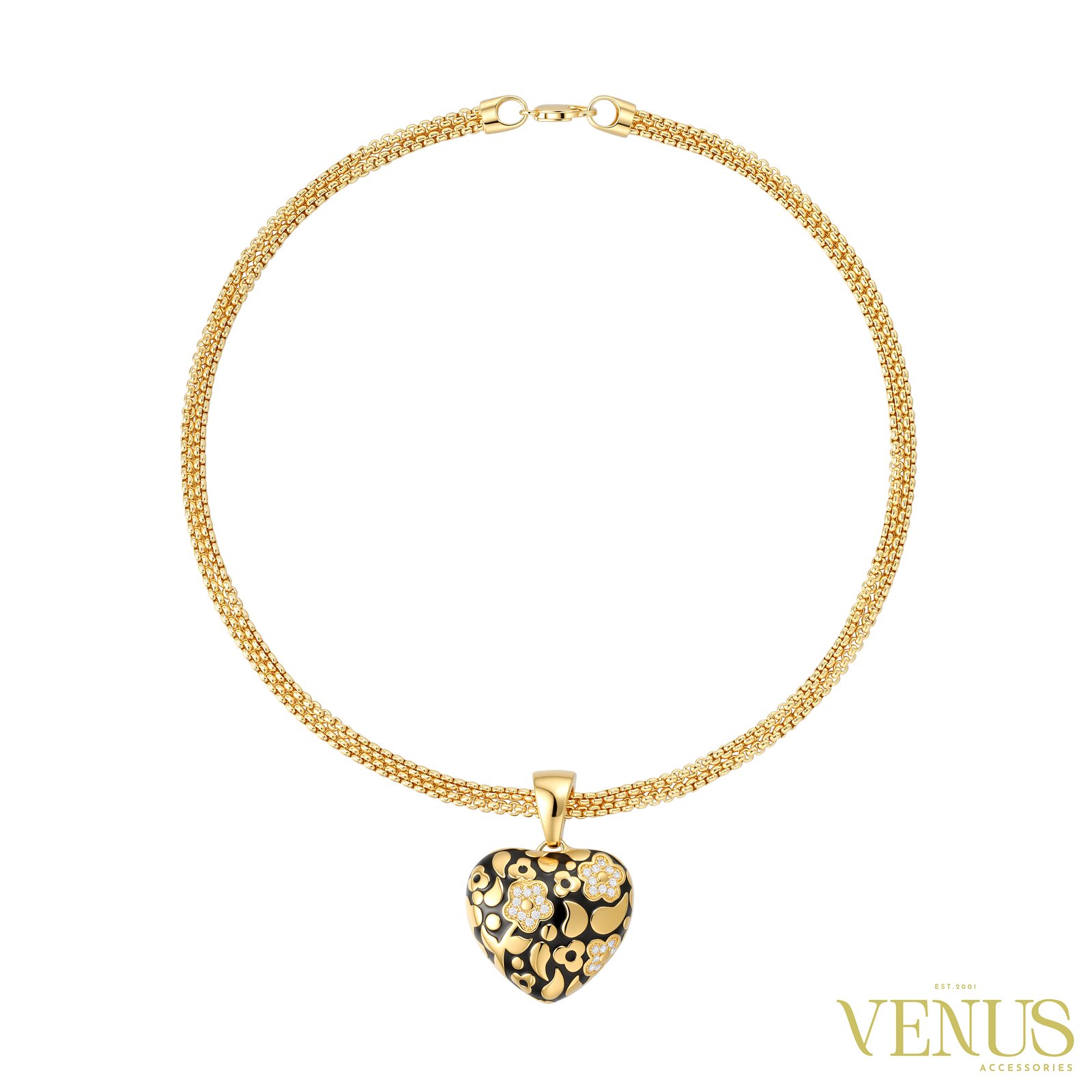 Heart Charm Swarovski Necklace