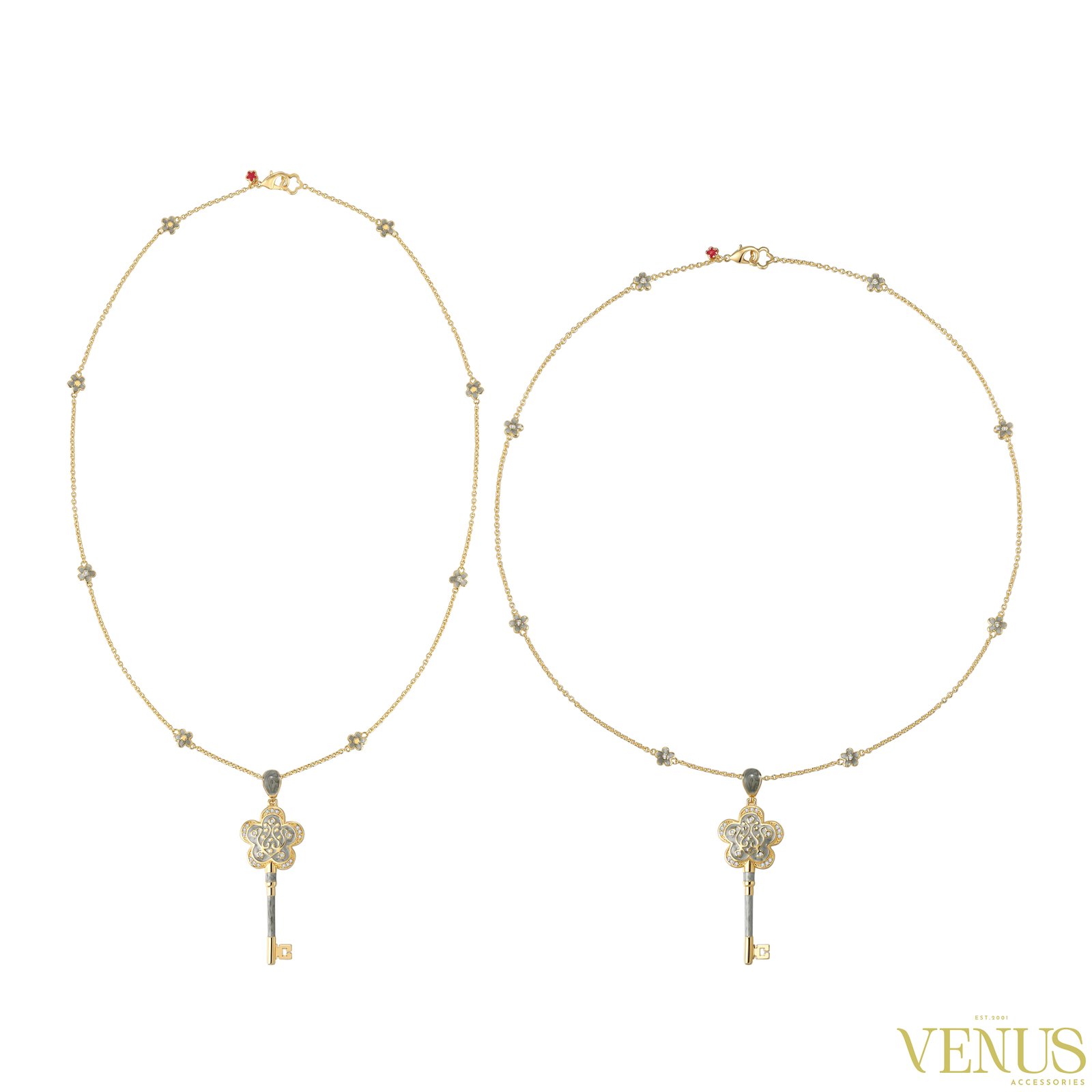 Long Swarovski Enamel Necklace