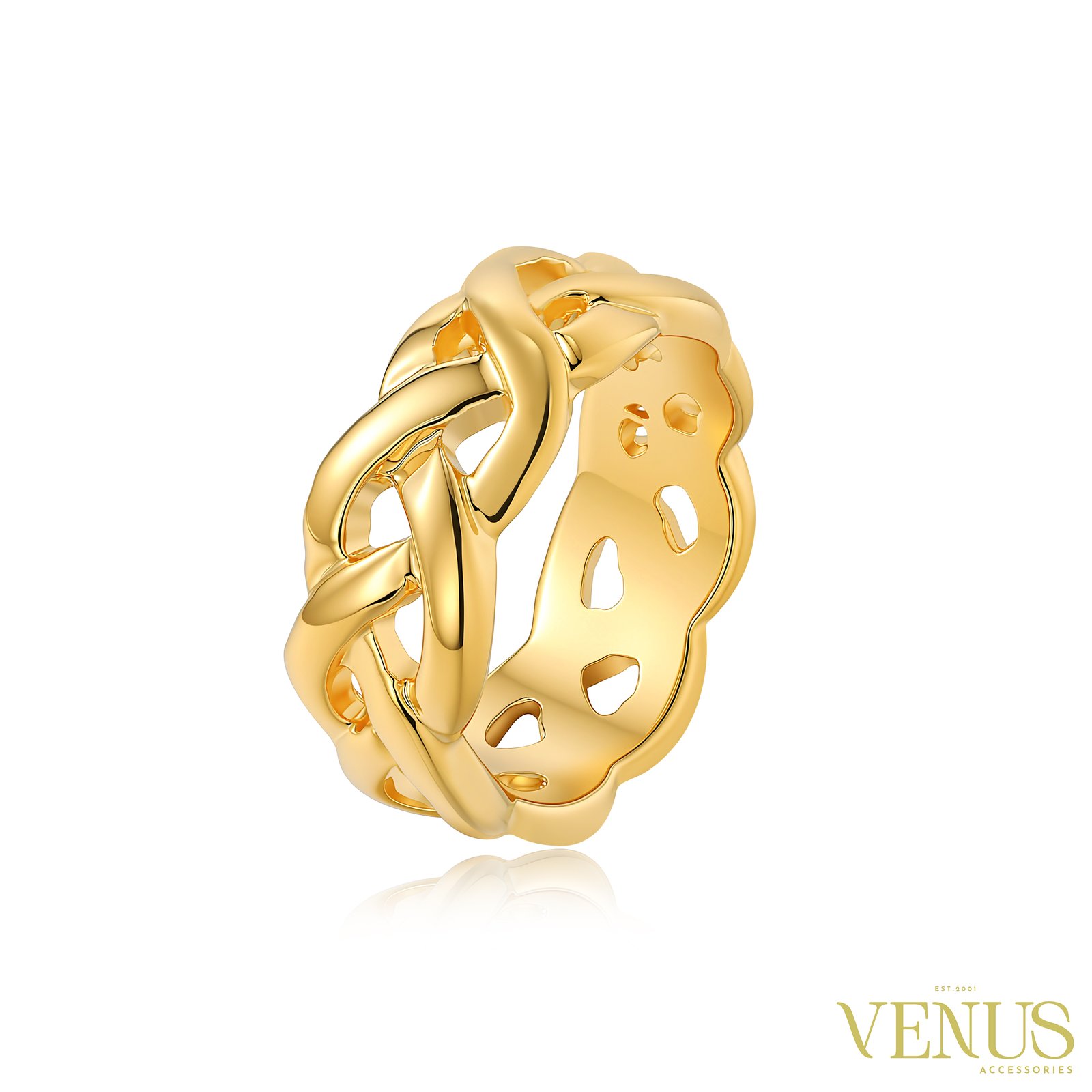 Interwoven Knot Ring – Gold