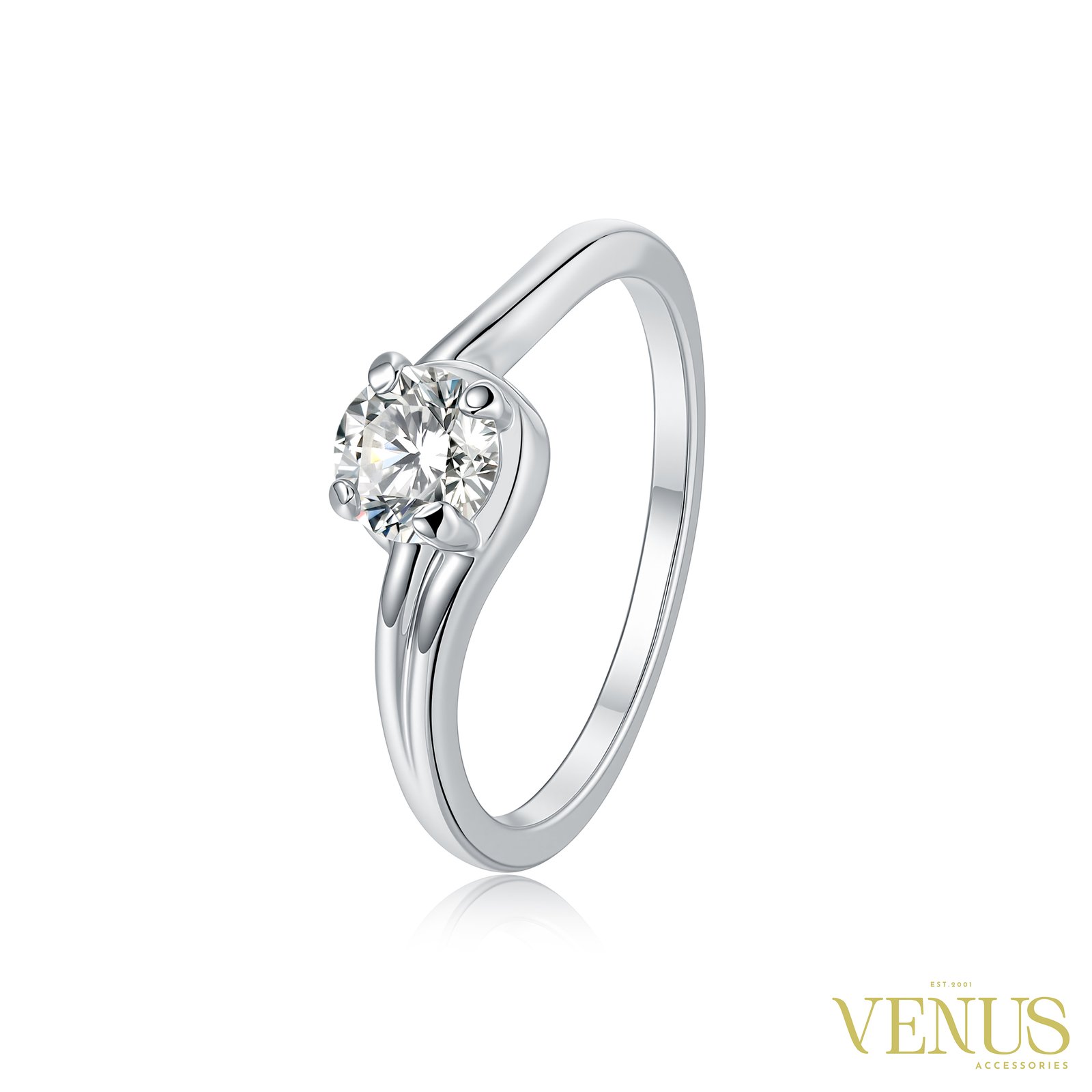 Crystal Floral Ring
