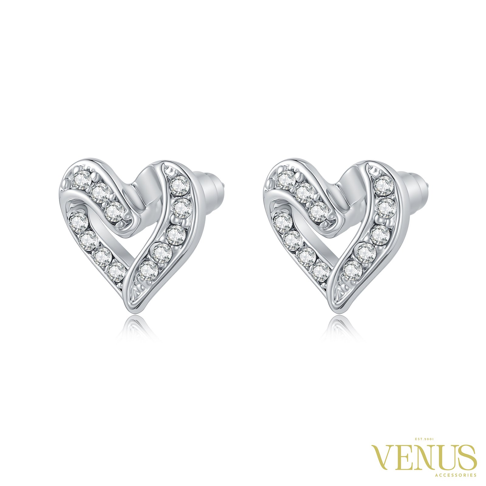 Swarovski Crystal Heart Earrings