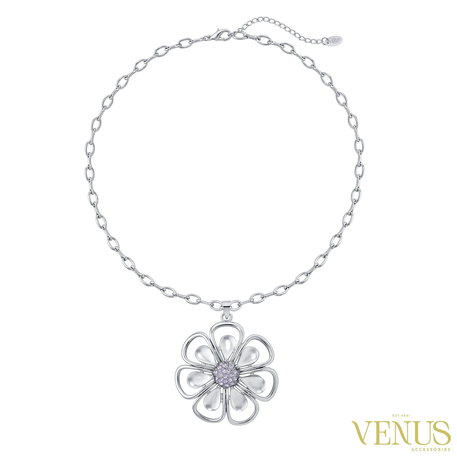 Floral Medallion Necklace & Earring Set