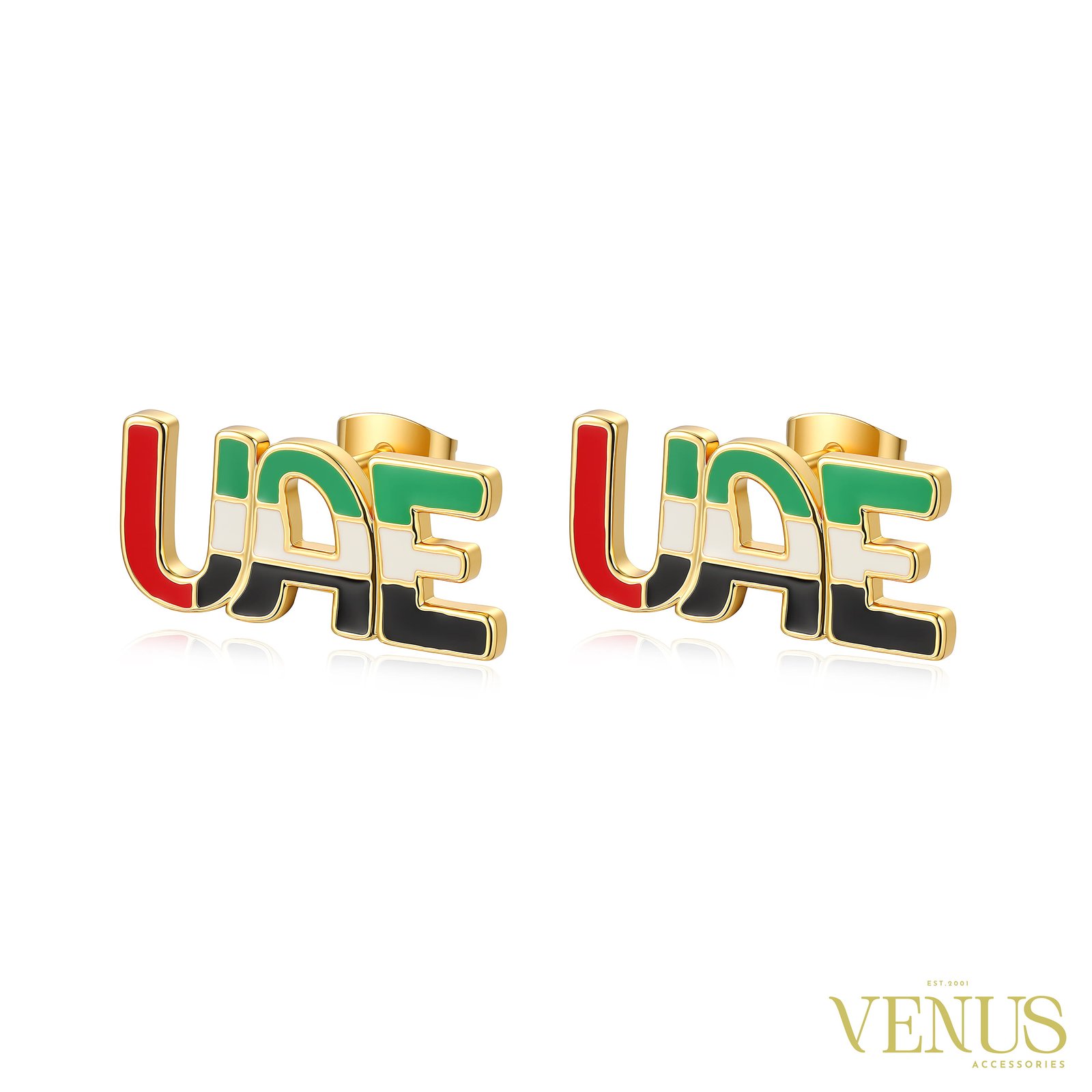 UAE Enamel Stud Earrings