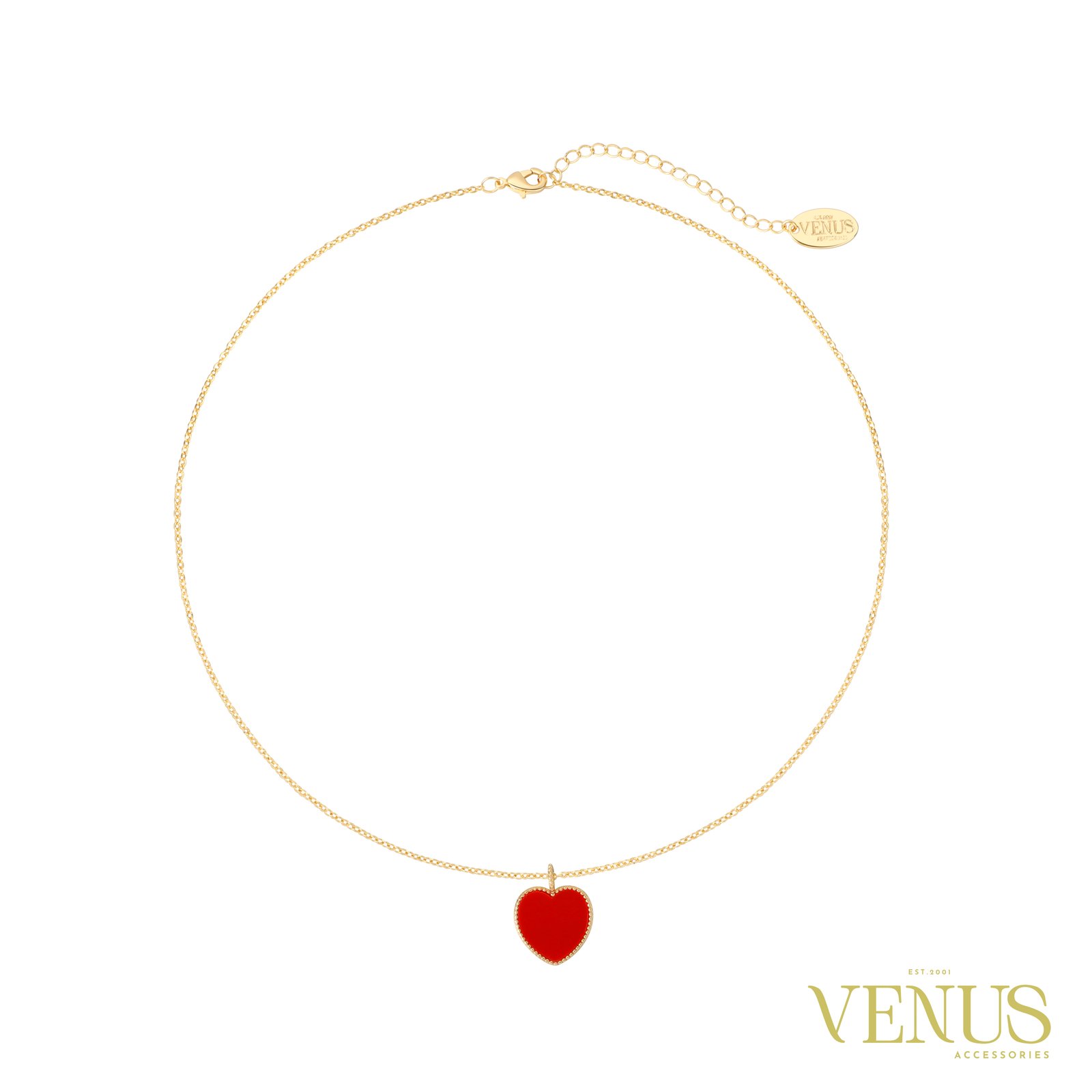 Red Heart Pendant Necklace