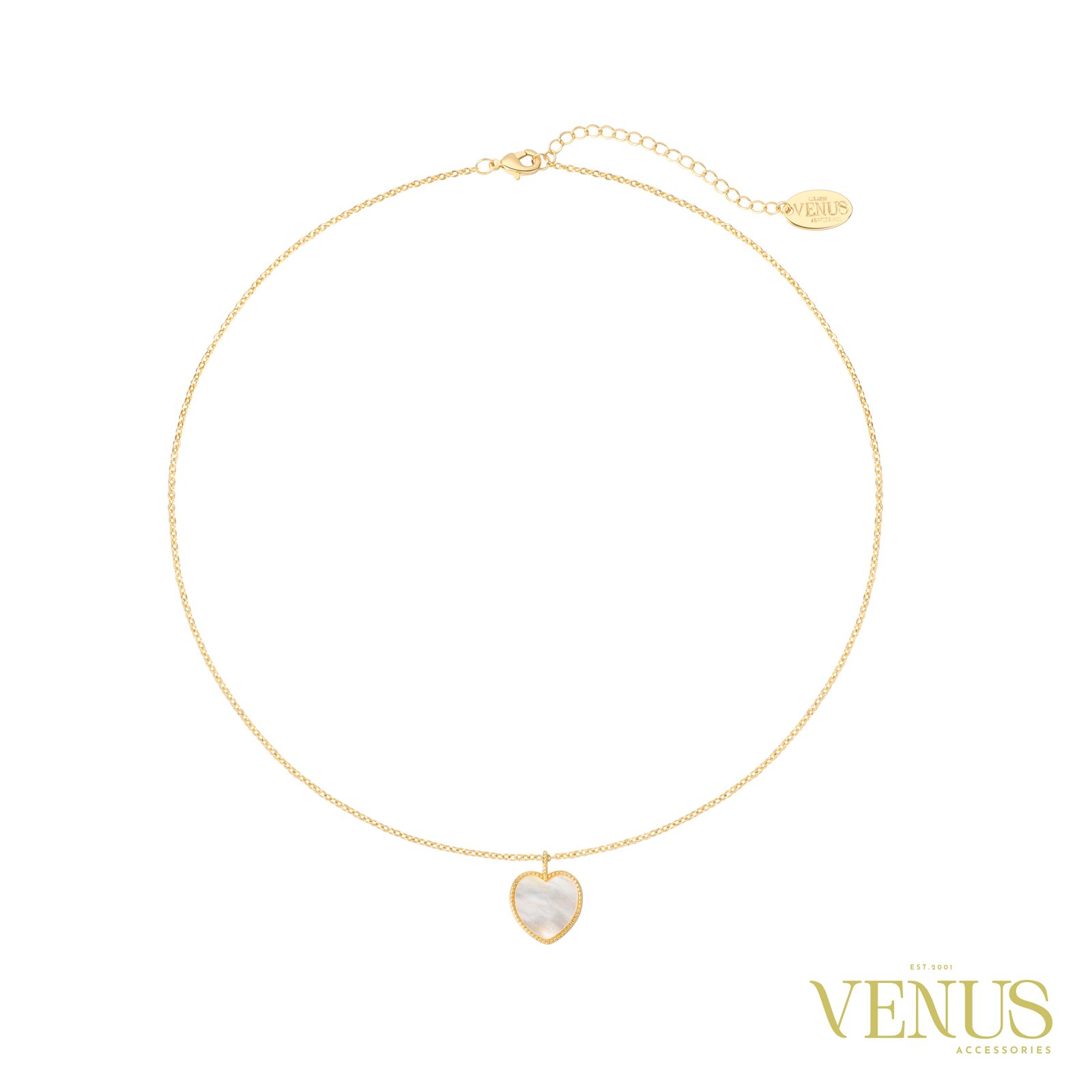 Mother of Pearl Heart Necklace