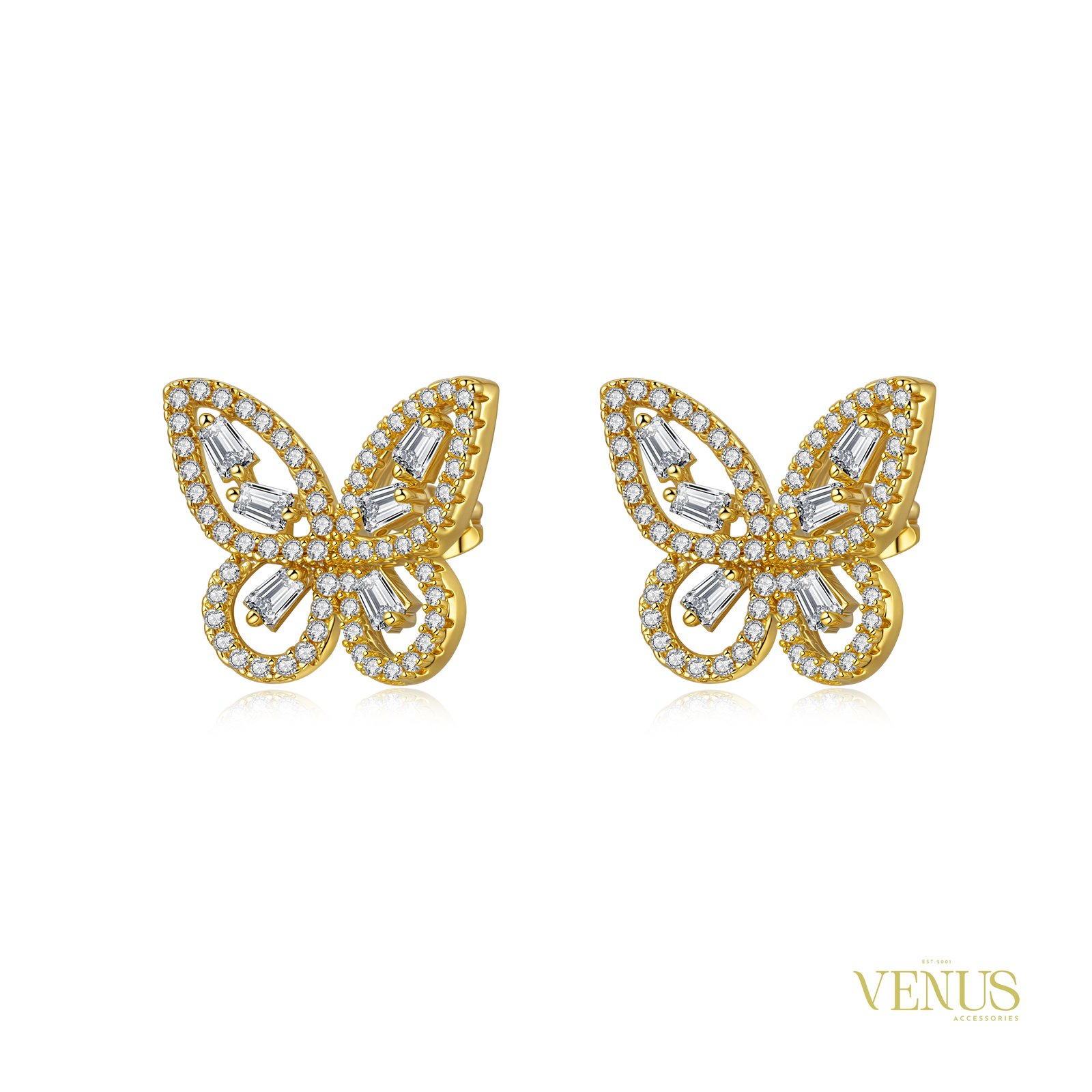 Gold Butterfly Earing