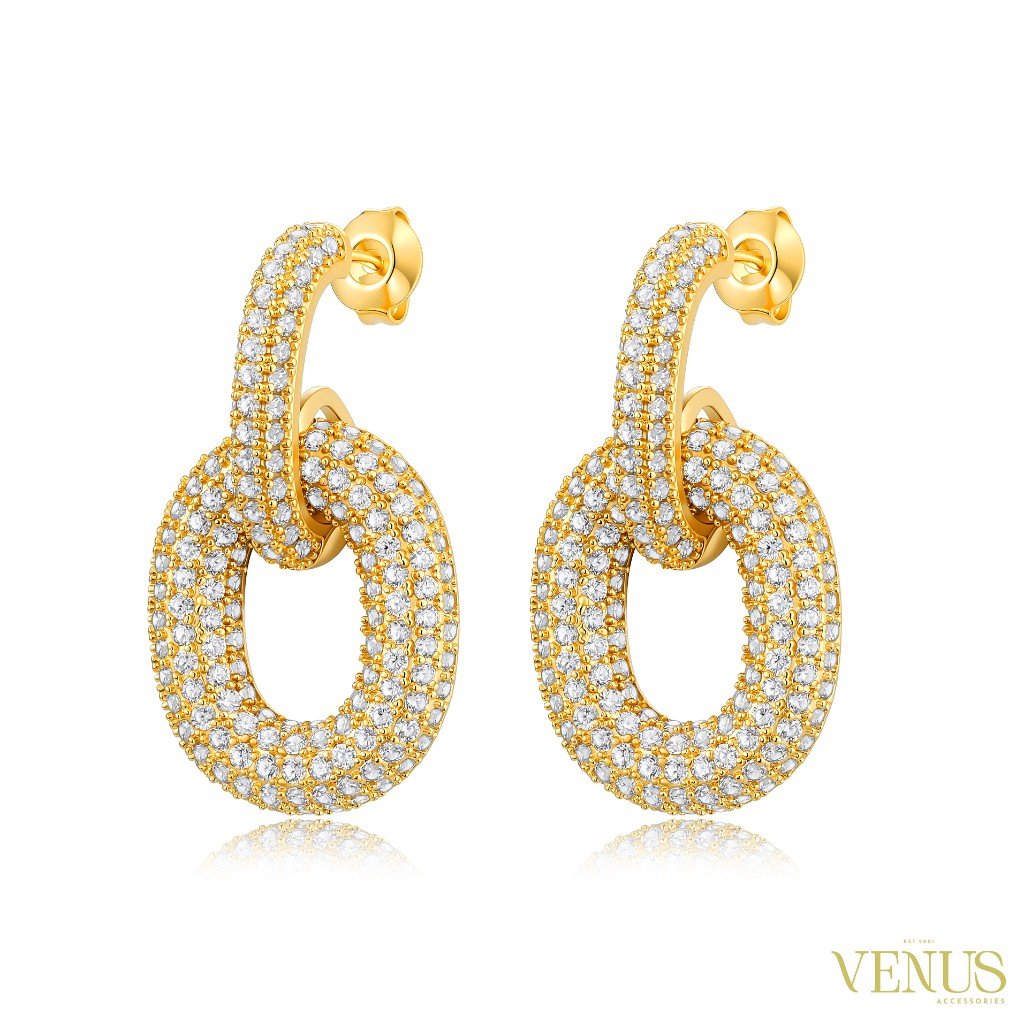 Swan Crystal Hoop Earrings