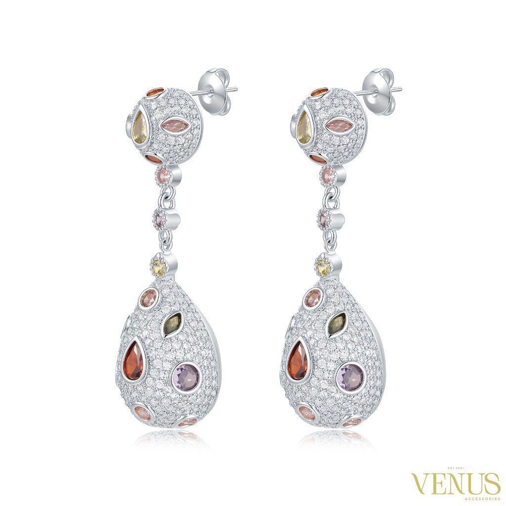 Multicolor Gemstone Drop Earrings