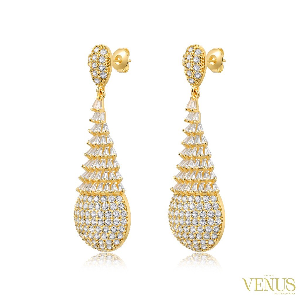 Crystal Teardrop Dangle Earrings