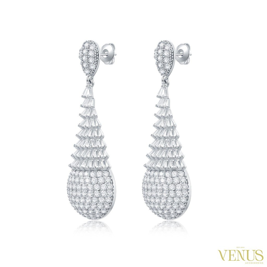 Crystal Teardrop Dangle Earrings
